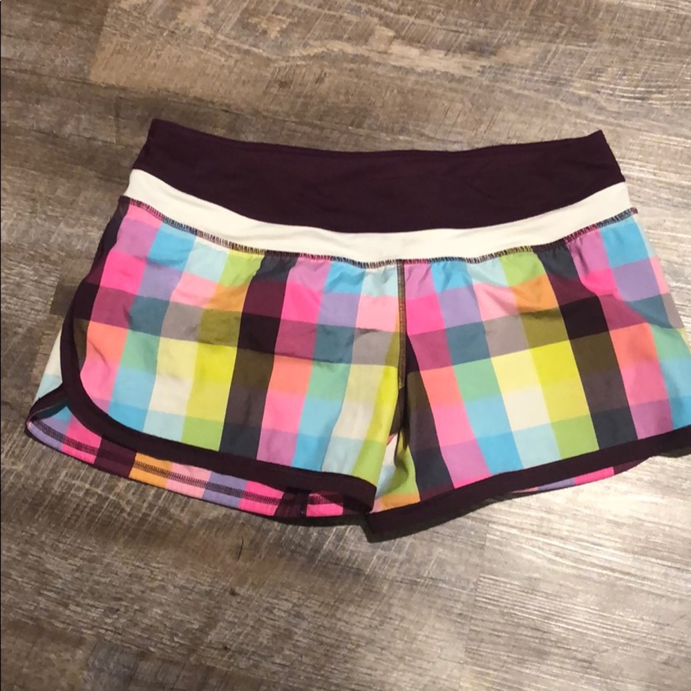 Plaid Multicolored Lululemon Shorts